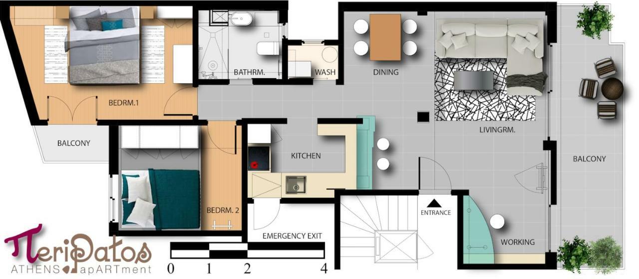 Peripatos Apartment Афіни Екстер'єр фото